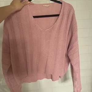 La hearts pink sweater